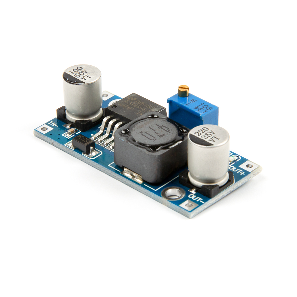 Понижающий преобразователь напряжения LM2596 с SMD светодиодом, DC-DC 40-1.25в 3А